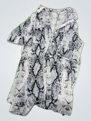Unbranded Snakeskin Print Short Sleeve Shirt