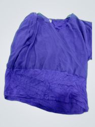 Zara Sheer Purple V-Neck Blouse