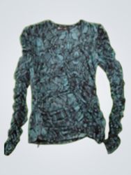 International Concepts Printed Long Sleeve Blouse