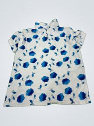 Trend Vintage Floral Printed Blouse