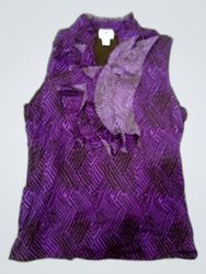 Calvin Klein Printed Purple Blouse