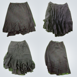 Black Ruffle Mini Skirts