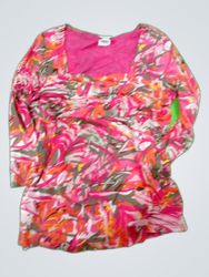 Mango Printed Long Sleeve Blouse