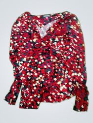 Blouse with Red and White Polka Dots