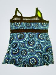 Blue Patterned Tank Top