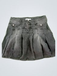 Gray Denim Skirt