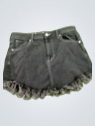 Unbranded Black Denim Mini Skirt