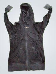 Juicy Couture Black Velour Zip-Up Hoodie