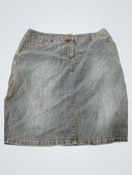 Contrast Denim Skirt