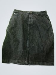 Woman Within Black Denim Mini Skirt