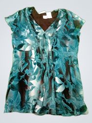 Printed Sheer Blouse