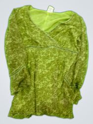 H&M Green Printed Wrap Blouse