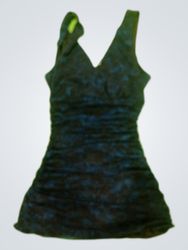 Unbranded Black Ruched V-Neck Mini Dress