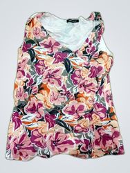 Cable & Gauge Floral Printed Sleeveless Blouse