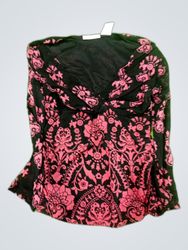 Printed Long-Sleeve Blouse