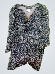 GAP Printed Lace-up Blouse