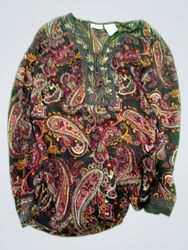 Unbranded Printed Long Sleeve Blouse