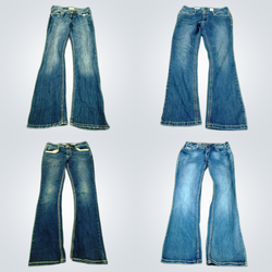 Flared and Straight Jeans