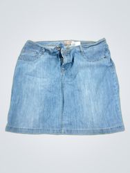 Red Denim Mini Skirt