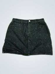 Unbranded Black Denim Mini Skirt