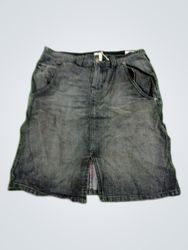 Gray Denim Skirt