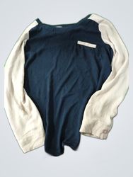 AB Studio Color Block Long Sleeve Blouse