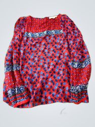 LOFT Printed Floral Long Sleeve Blouse