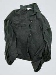 Notations Black Polyester Button-Up Shirt