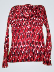 Laura Printed Long-Sleeve Blouse