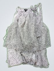 Express Leopard Print Chiffon Blouse