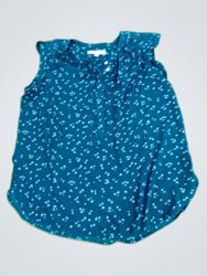 LOFT Printed Sleeveless Blouse