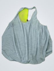Unbranded Light Blue Seersucker Racerback Tank Top
