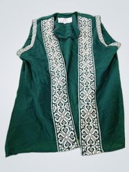 Green Embroidered Vest