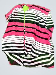 Torrid Striped Open-Front Blouse