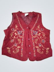 White Stag Women's Embroidered Button Front Vest