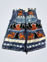 Bobbie Brooks Ladies' Medium Vest with Christmas S..
