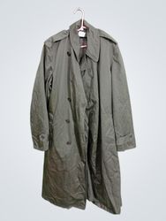 Olive Green Trench Coat with Belt