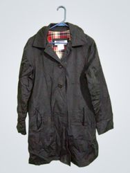 Black Coat with Plaid Lining