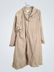 Tan Trench Coat with Black Trim