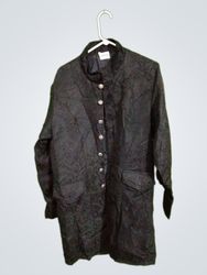 Black Jacquard Coat