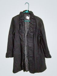 INC International Concepts Black Ruffled Jacket