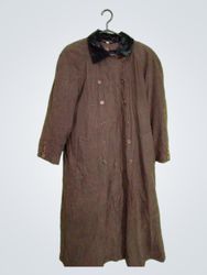 Anne Klein II Brown Double-Breasted Trench Coat