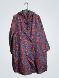 Floral Print Hooded Coat