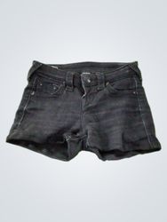 True Religion Black Denim Shorts