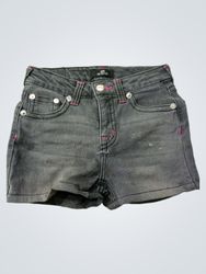 True Religion Joey High Rise Flare Denim Shorts