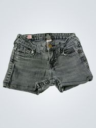 True Religion Brand Jeans Grey Denim Shorts