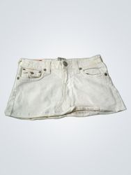 True Religion White Denim Skirt