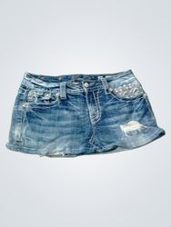 Miss Me Women's Embellished Denim Skirt