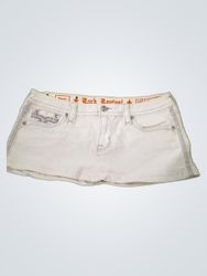 Rock Revival White Denim Skirt with Embellished Po..
