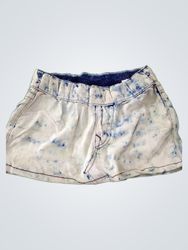 True Religion Acid Wash Denim Skirt